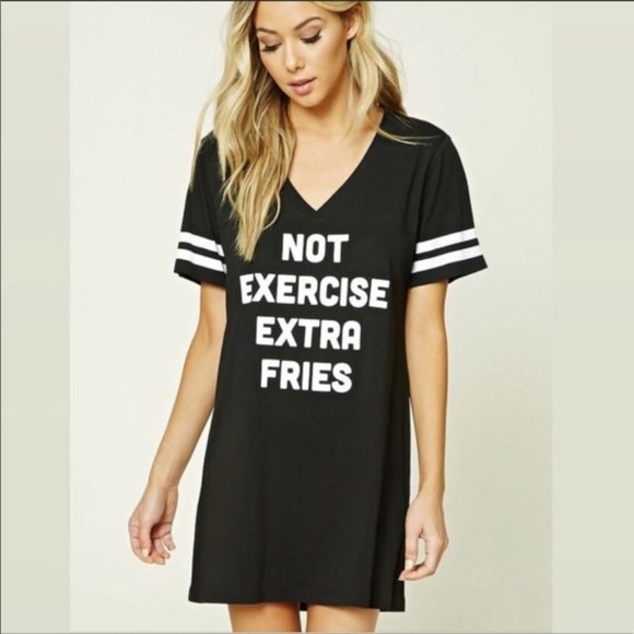 Forever 21 Tops - Not Exercise Extra Fries Pajama Shirt